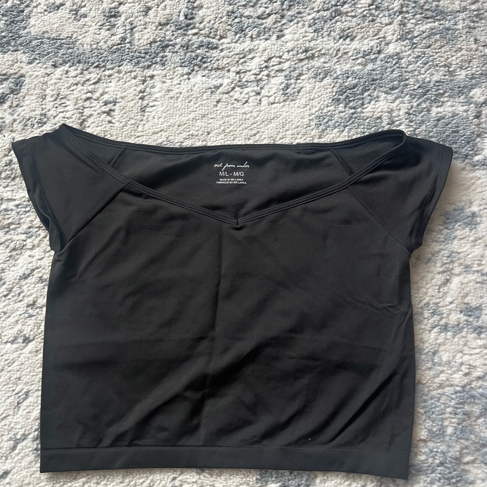 Urban Outfitters Black V-Neck Blouse